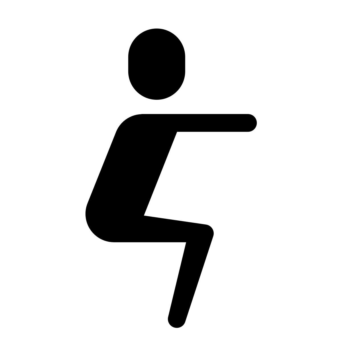 forma thin style sentadillas icon