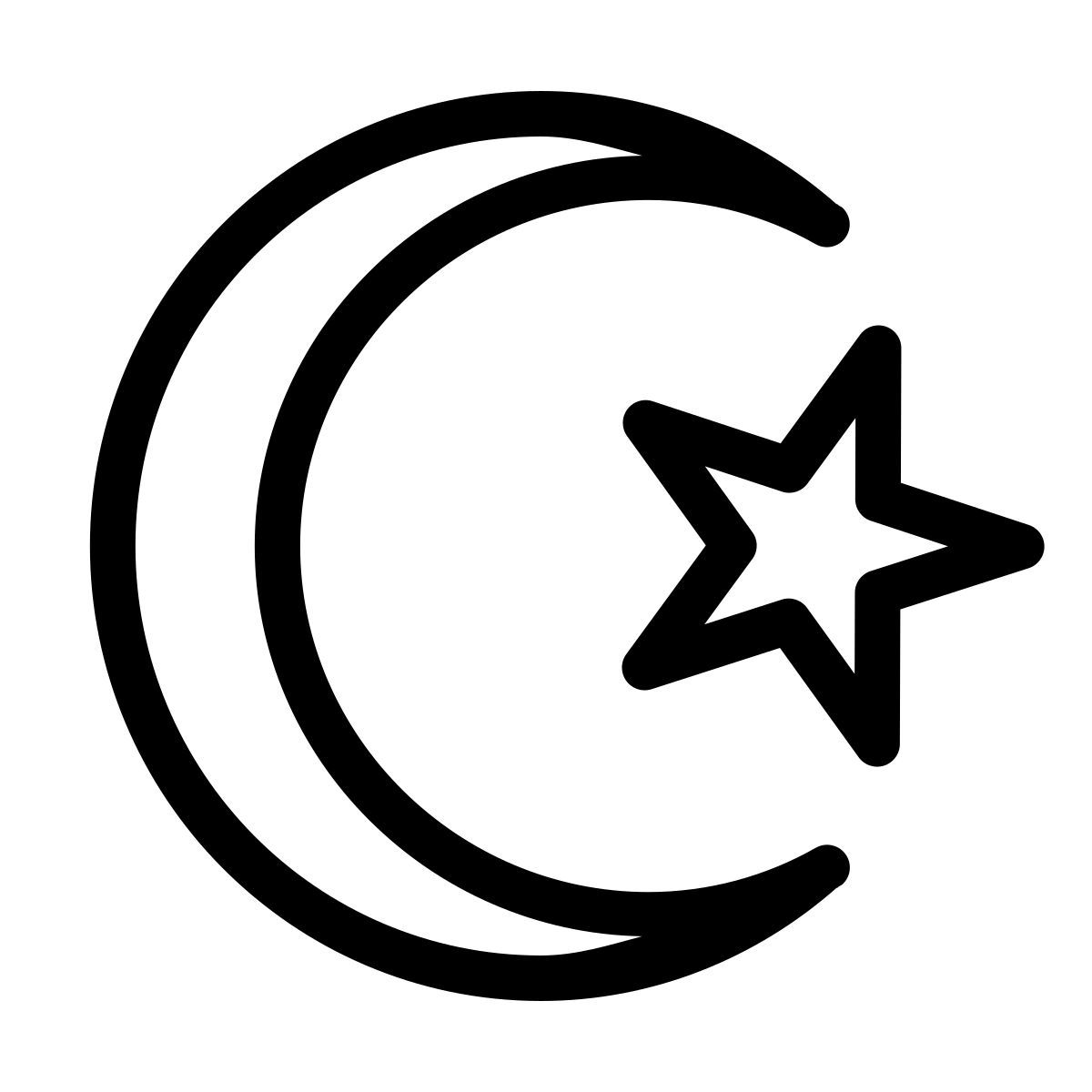 forma thin style 스타 초승달 icon