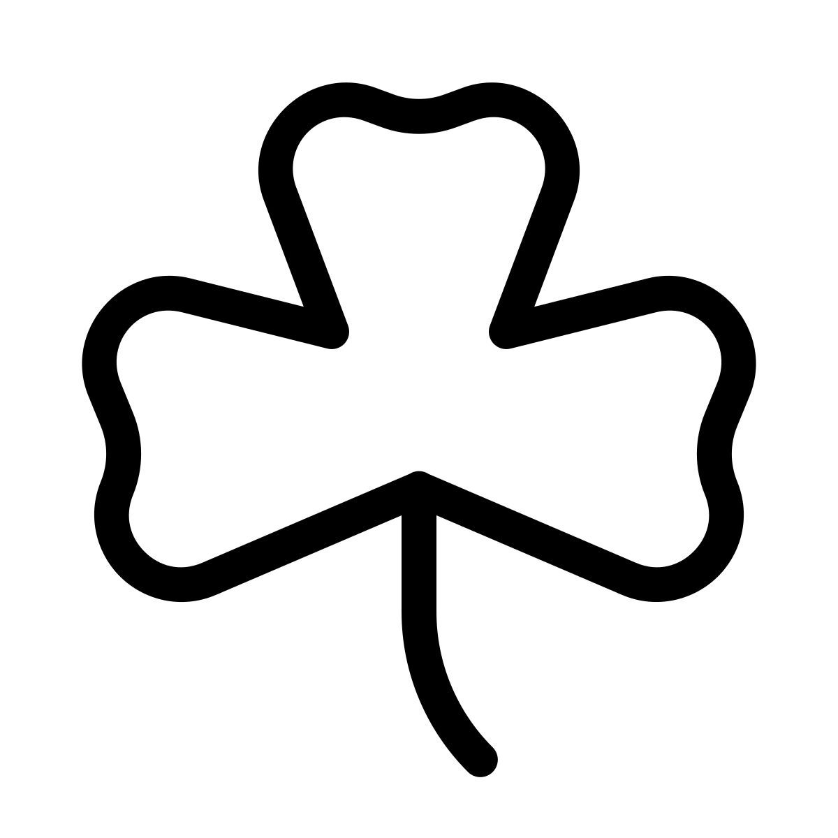 forma thin style 세 잎 클로버 icon