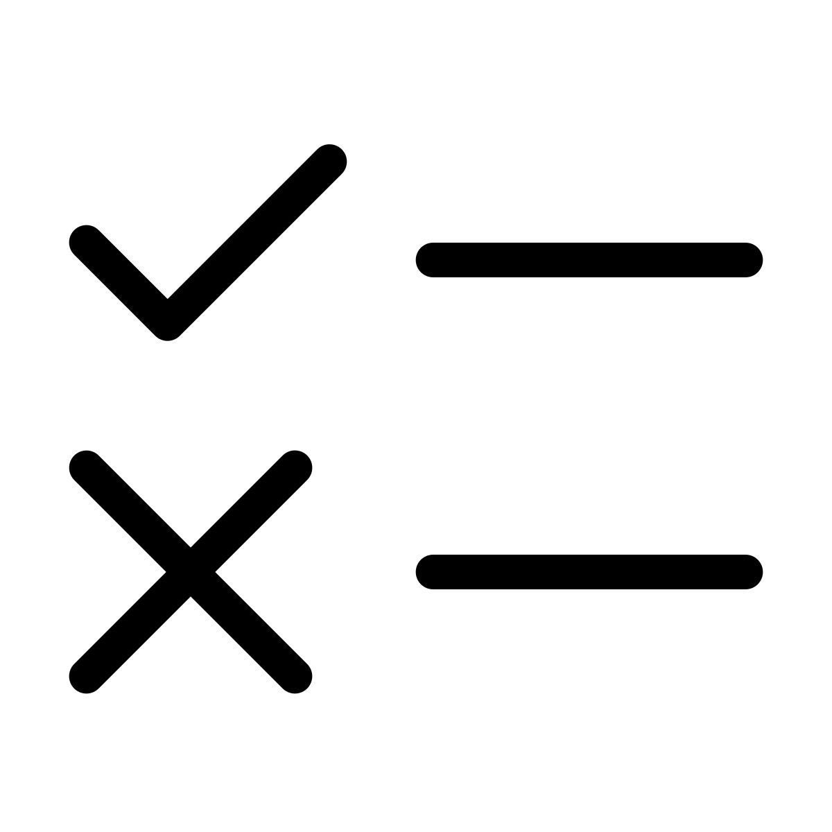 forma thin style verdadeiro falso icon