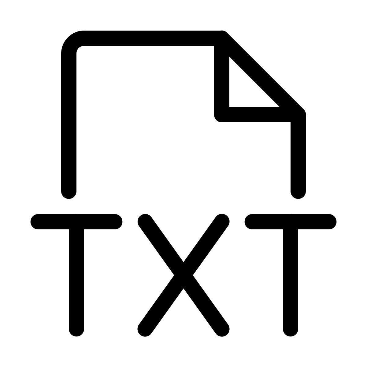 forma thin style testo icon