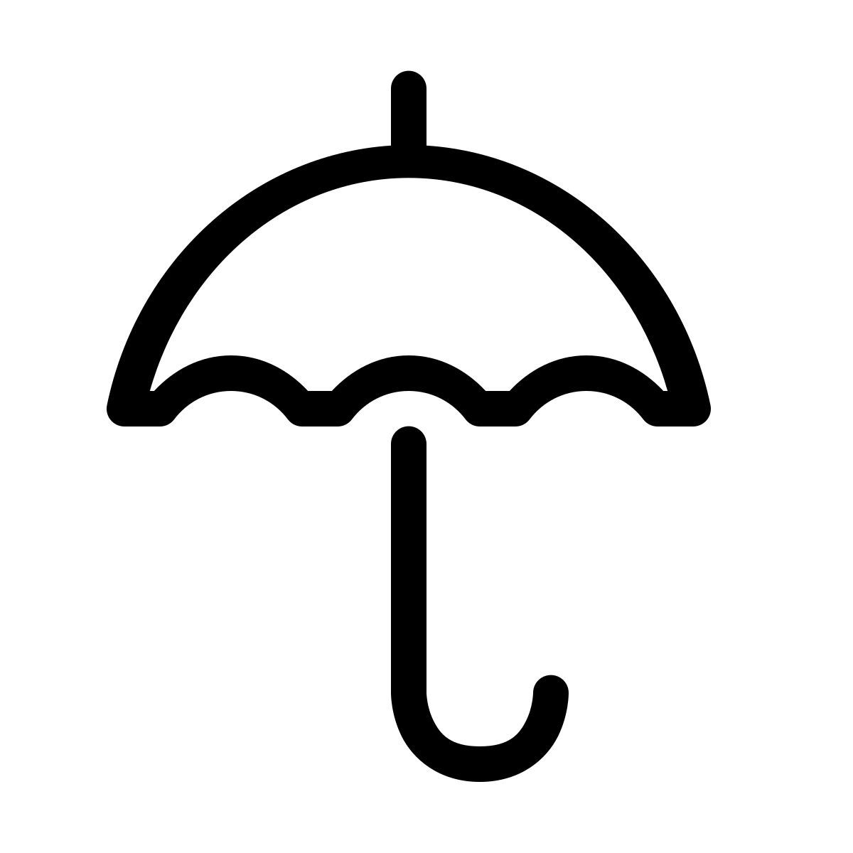 forma thin style paraguas icon