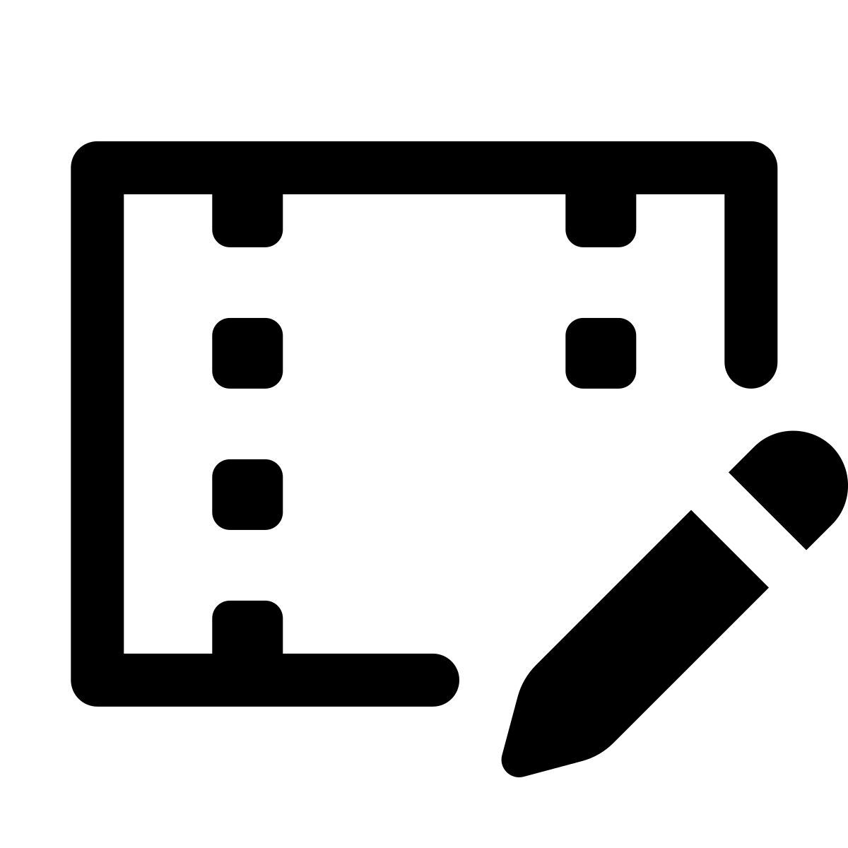 forma thin style videobearbeitung icon