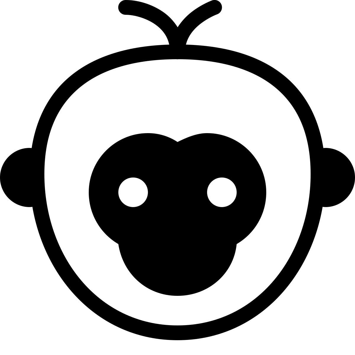 forma thin style anno della scimmia icon