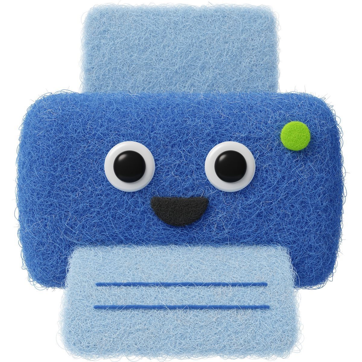 fuzzy style cute printer icon