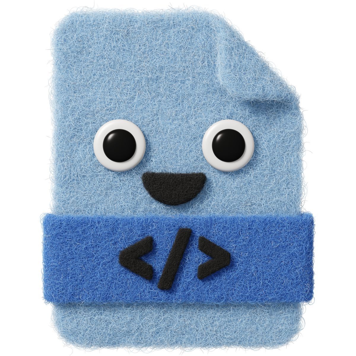 fuzzy style document file with code symbol icon