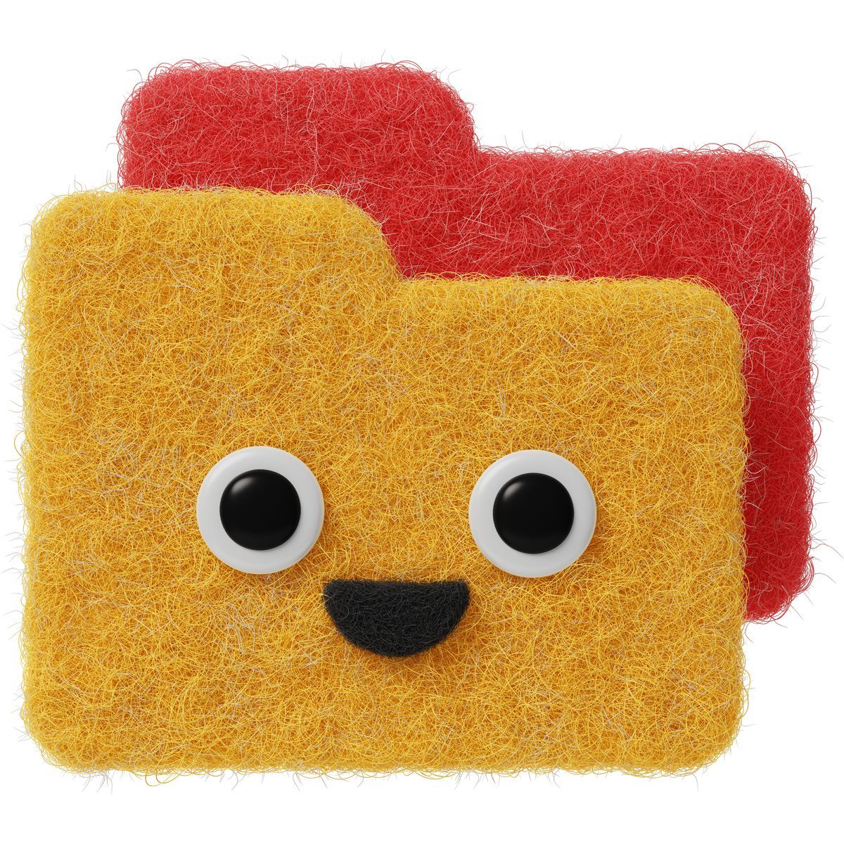 fuzzy style two folders icon