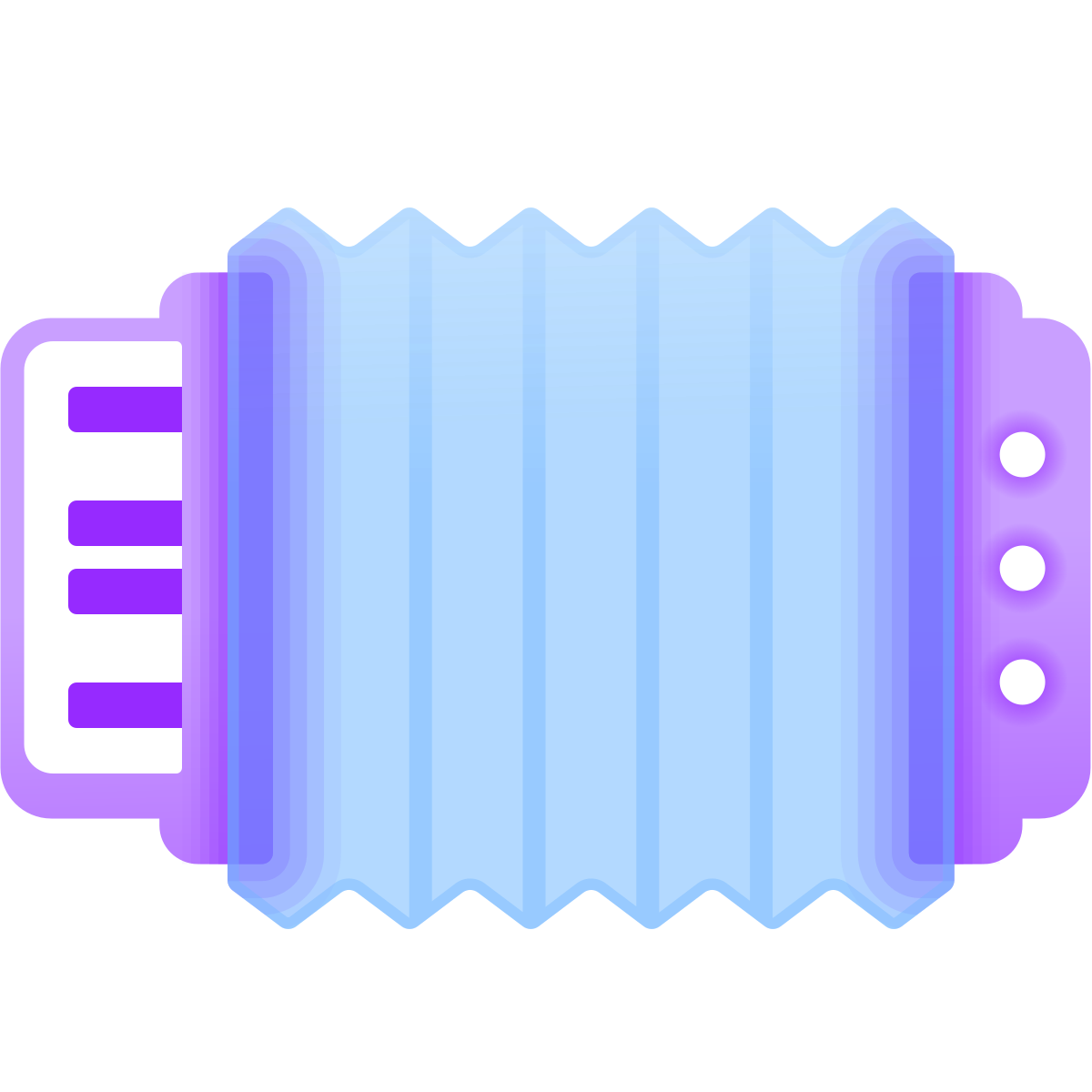 glassmorphism style accordion icon