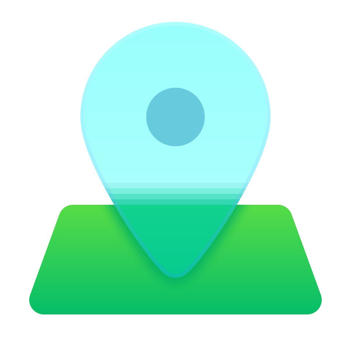 glassmorphism style adresse icon