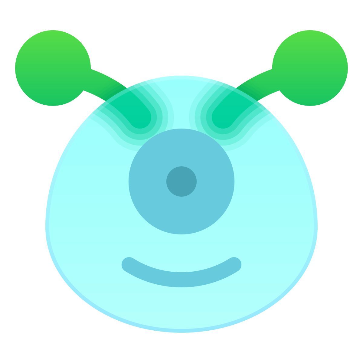 glassmorphism style alieno icon