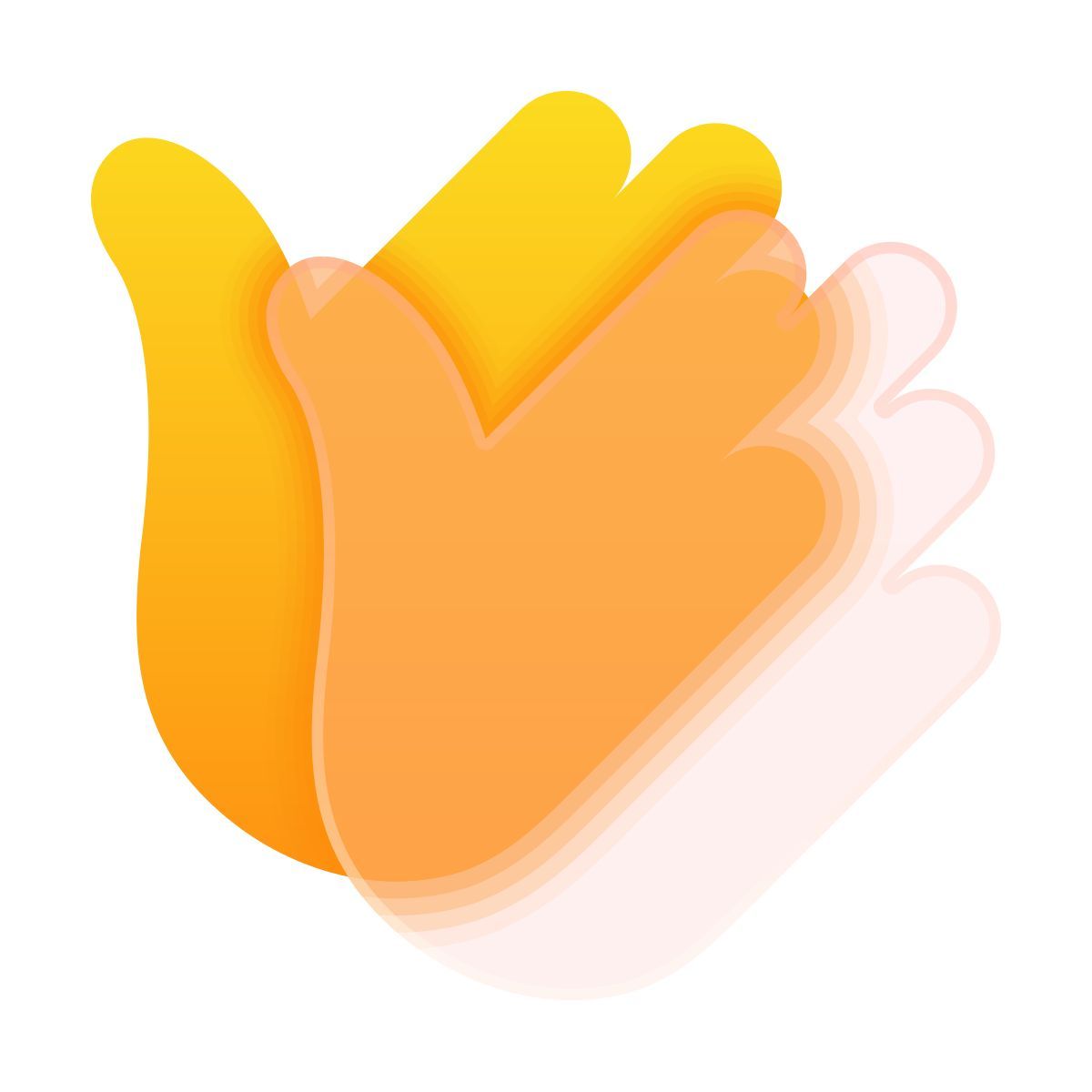 glassmorphism style аплодисменты icon