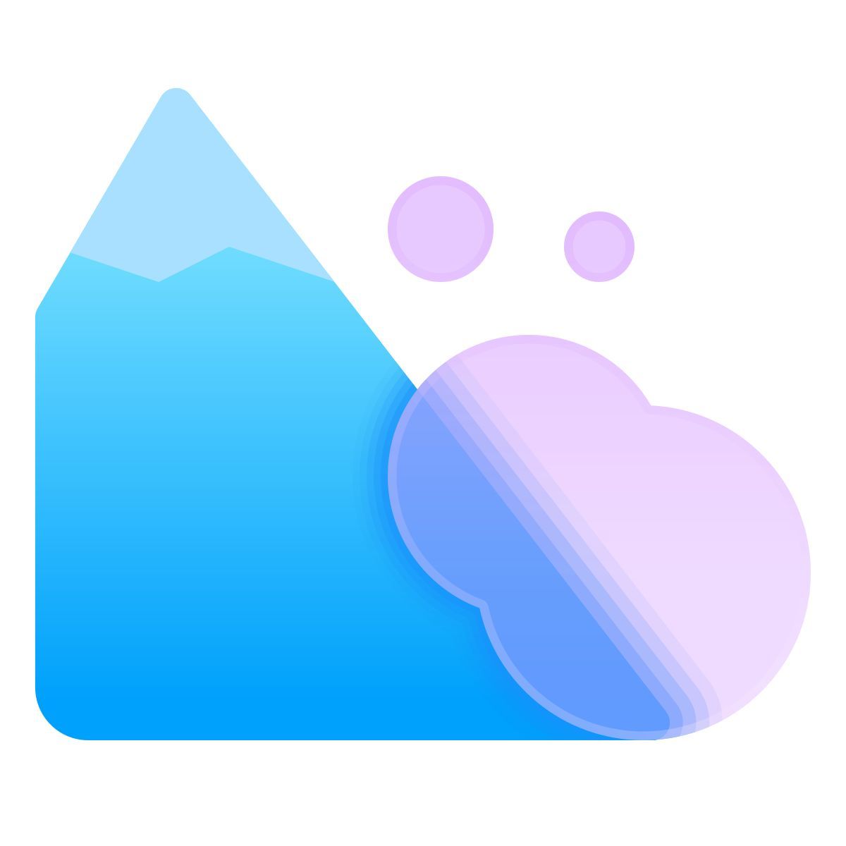 glassmorphism style avalancha icon