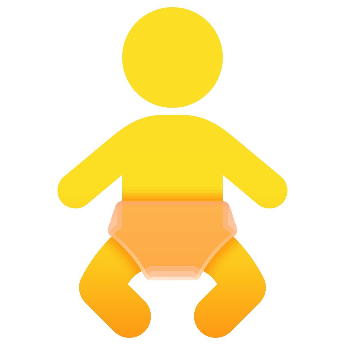 glassmorphism style bebê icon