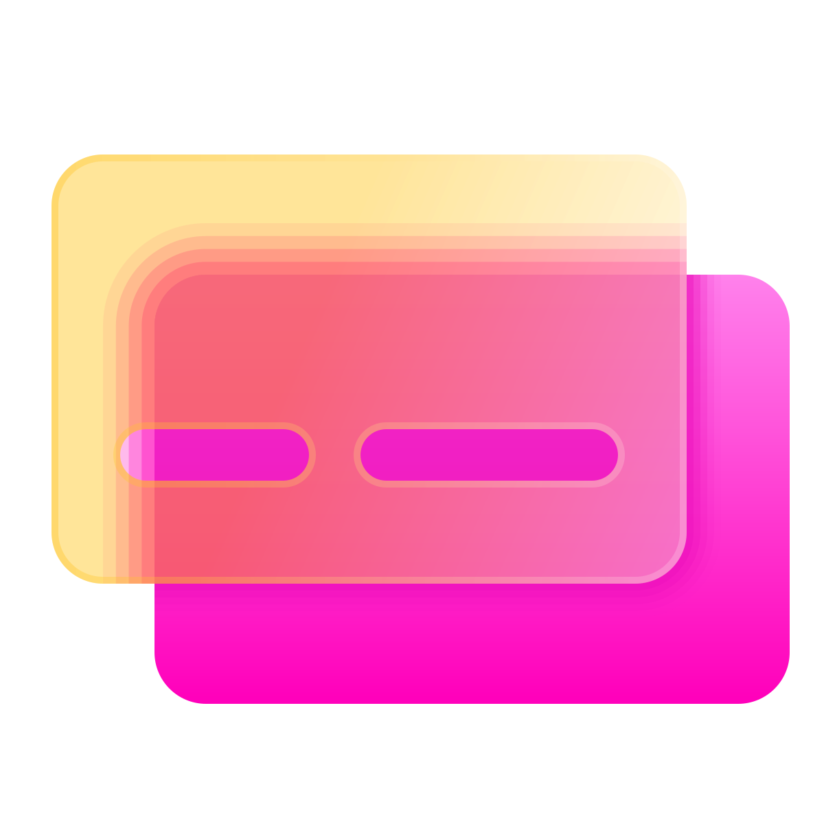 glassmorphism style bank cards icon