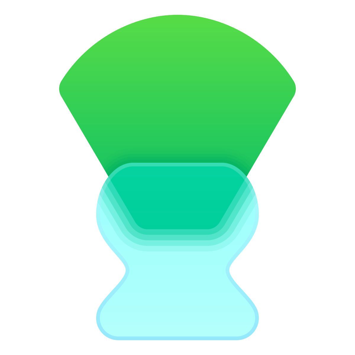 glassmorphism style cepillo barbero icon