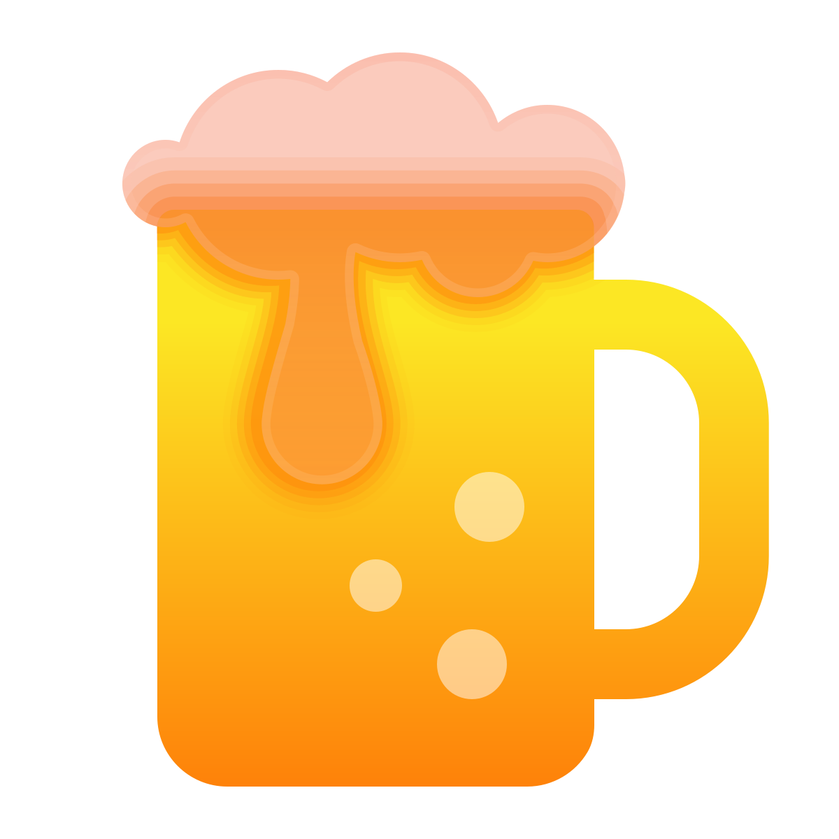 glassmorphism style beer icon