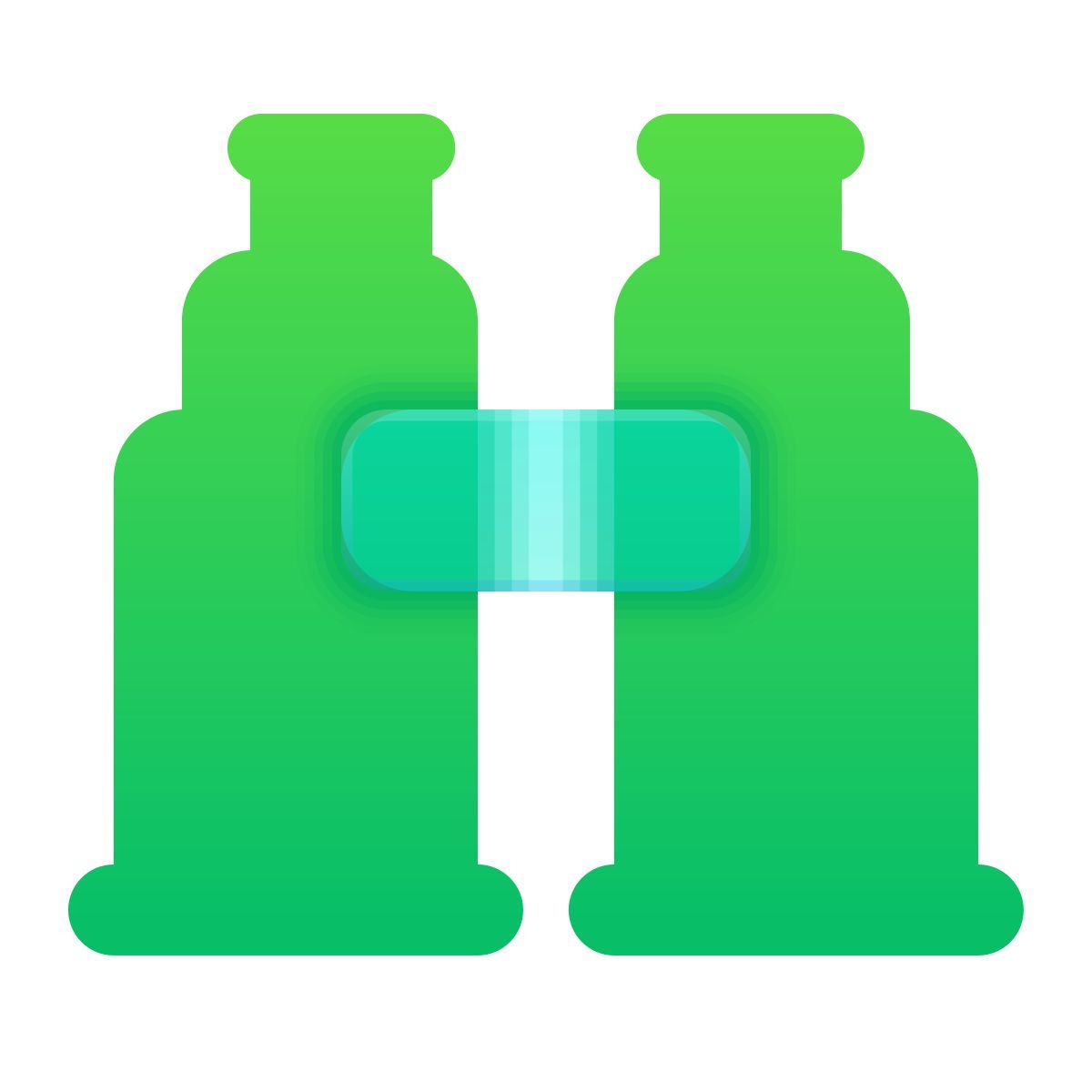 glassmorphism style 双眼鏡 icon