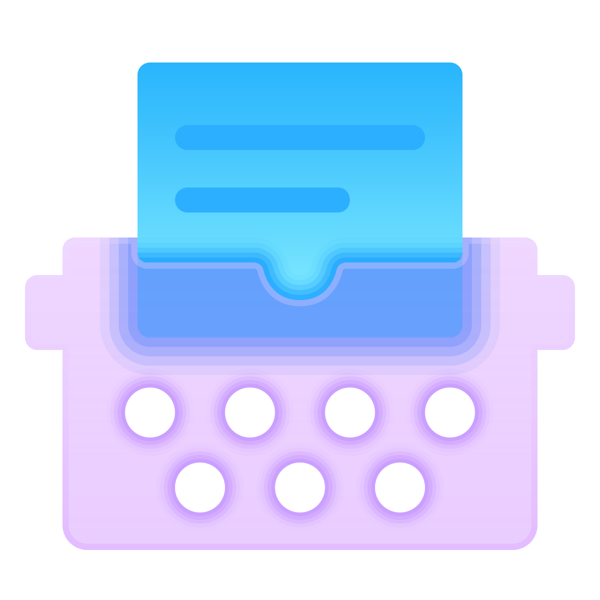 glassmorphism style blog icon