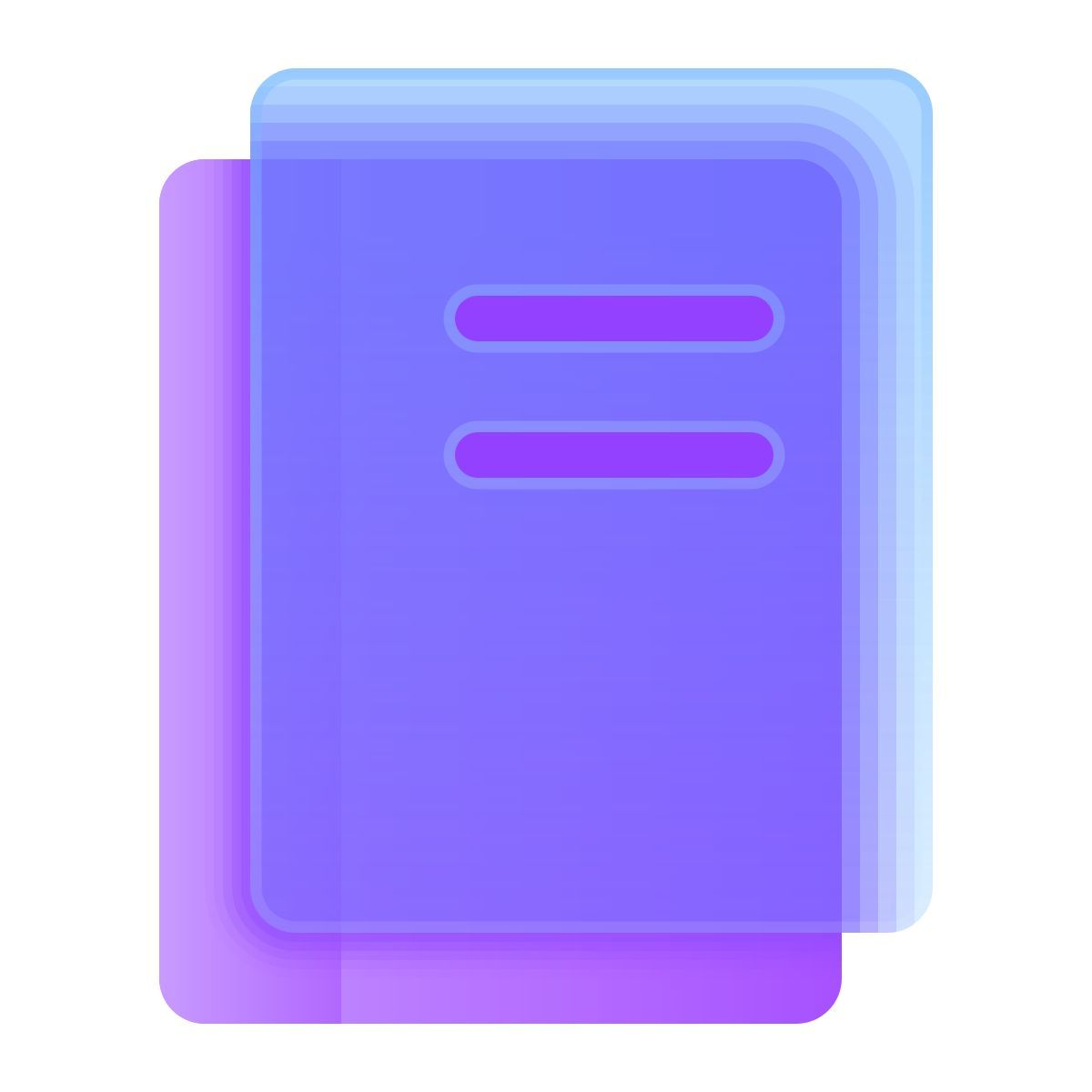 glassmorphism style book icon