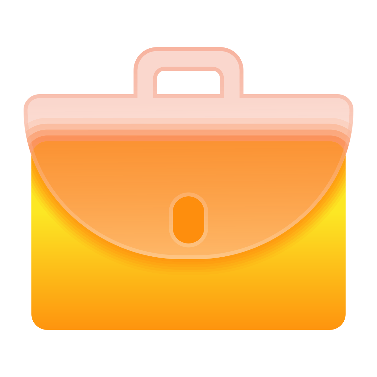 glassmorphism style briefcase icon