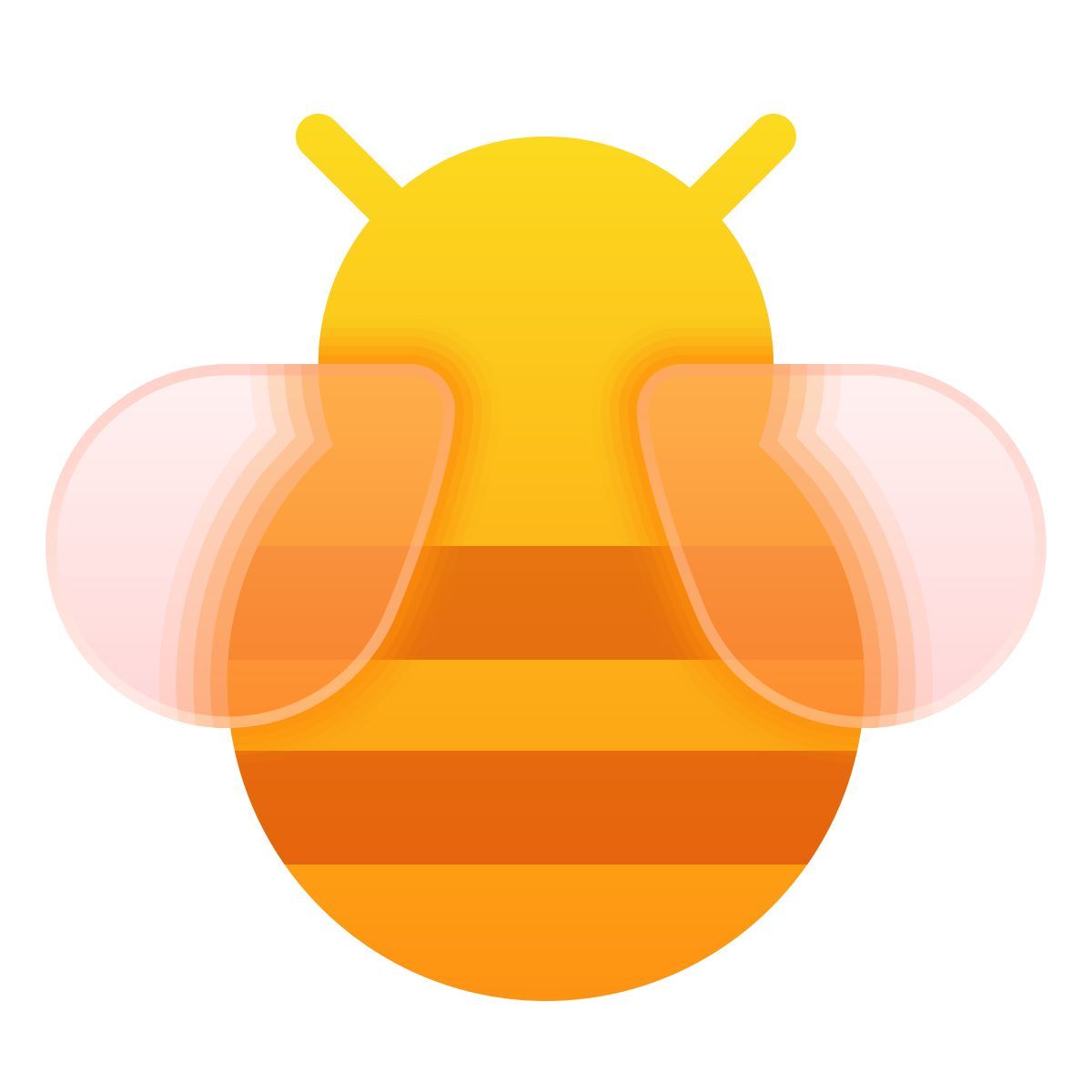 glassmorphism style 땅벌 icon