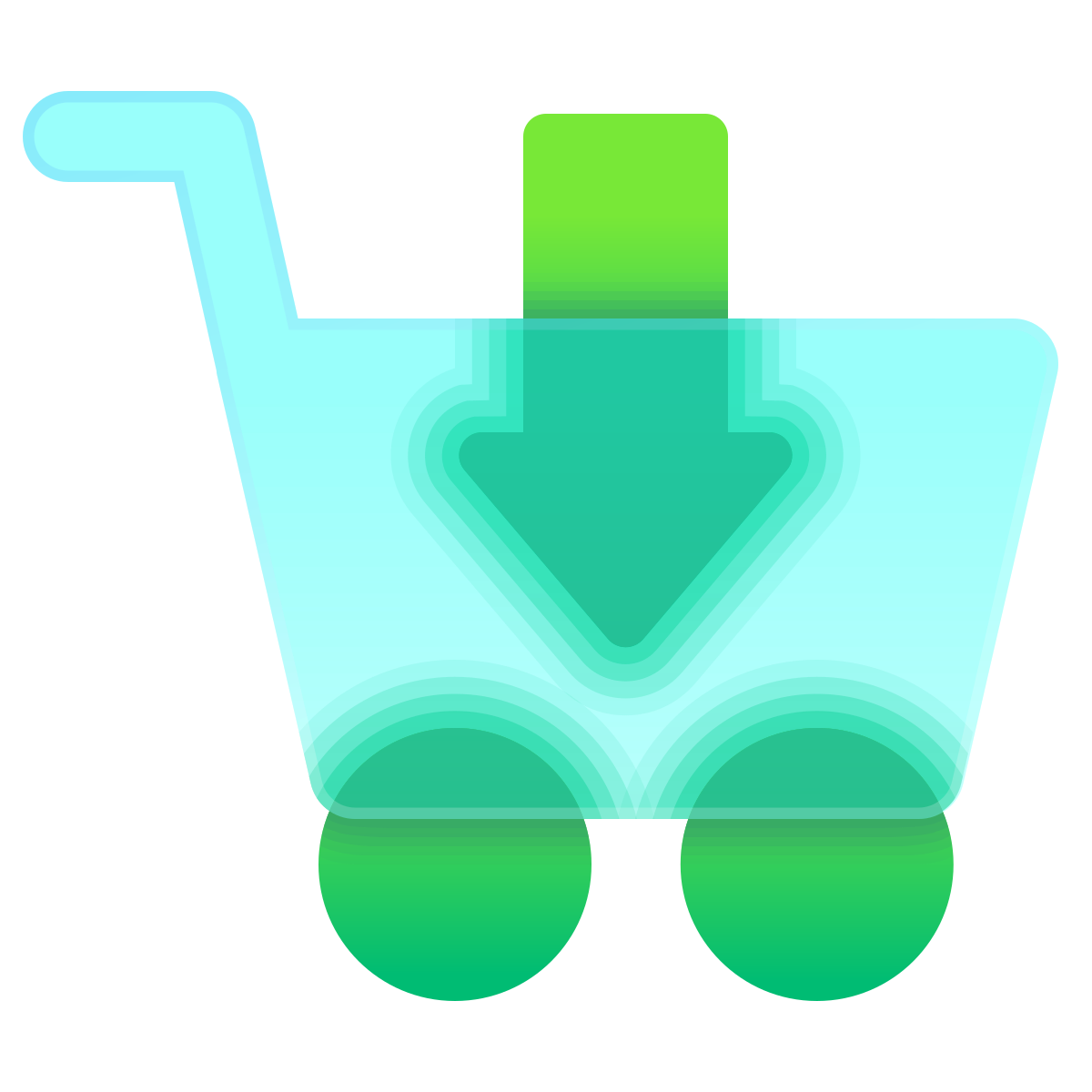 glassmorphism style buy icon