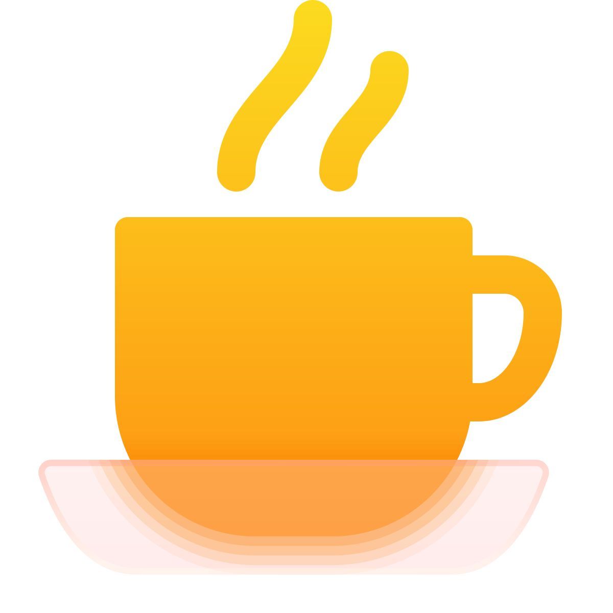 glassmorphism style cafe icon