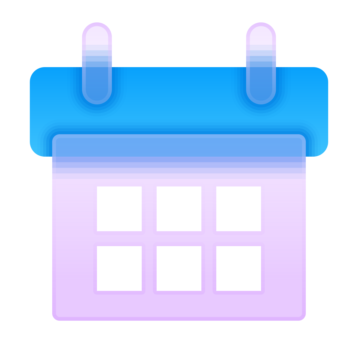 glassmorphism style calendar icon