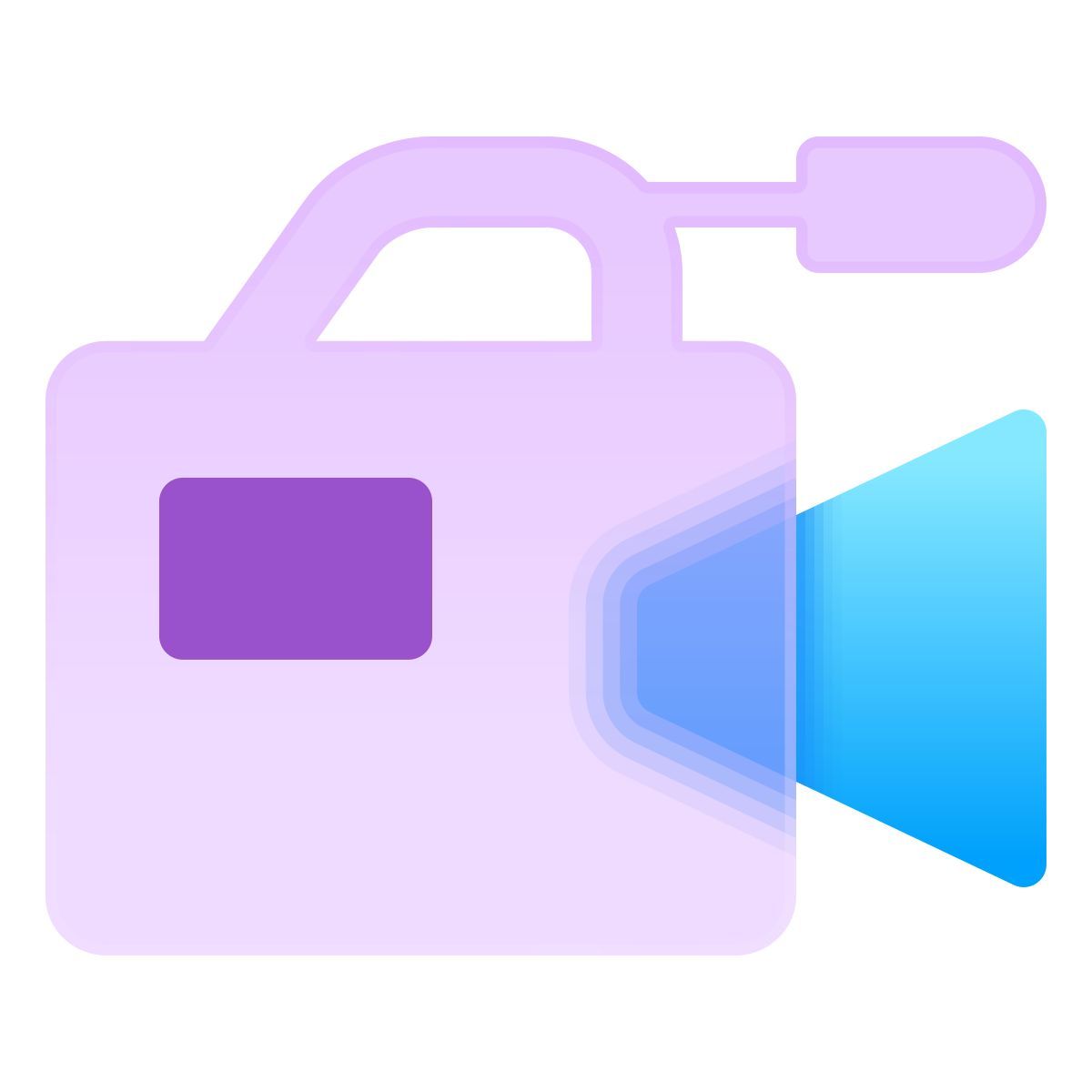 glassmorphism style camcorder pro icon