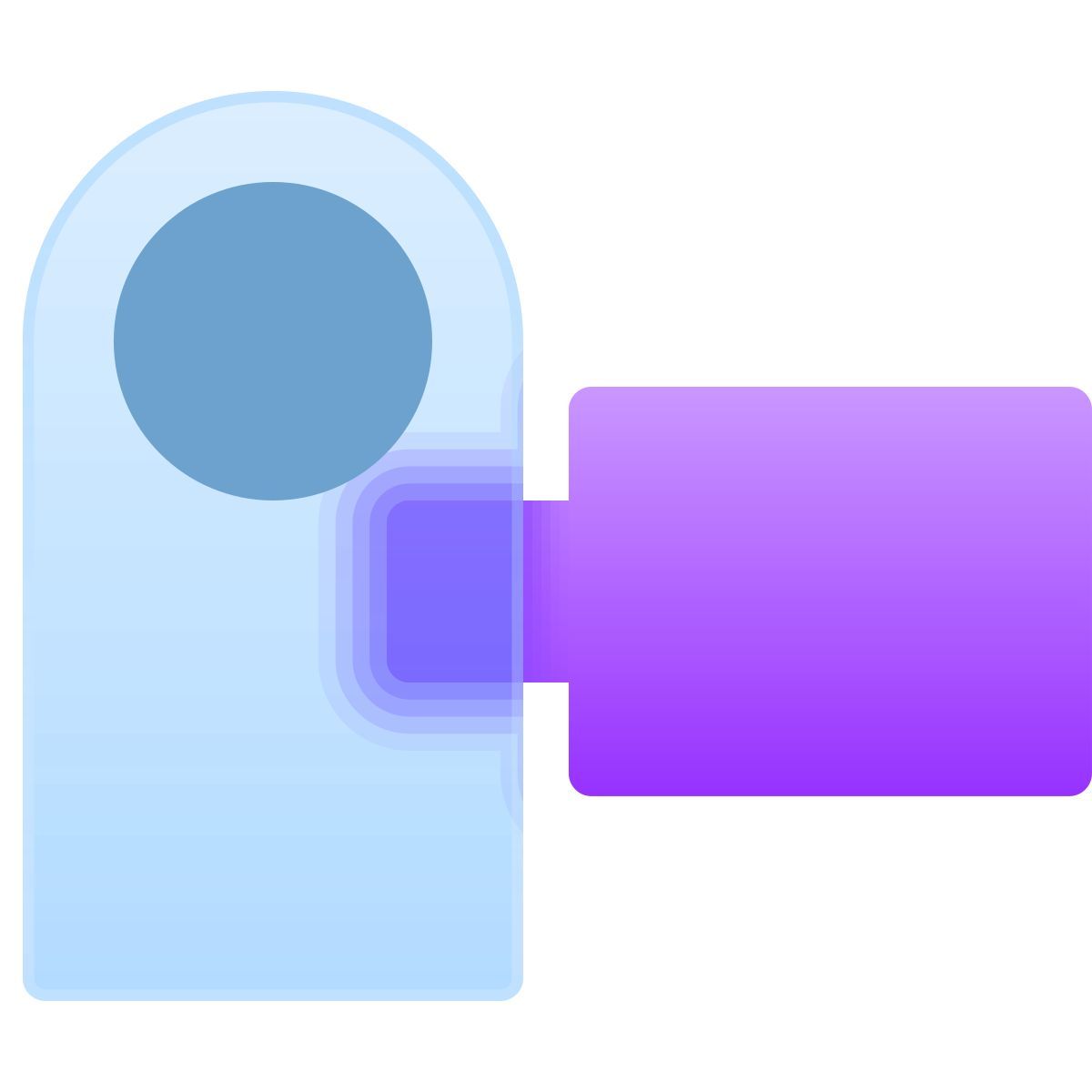 glassmorphism style camcorder icon