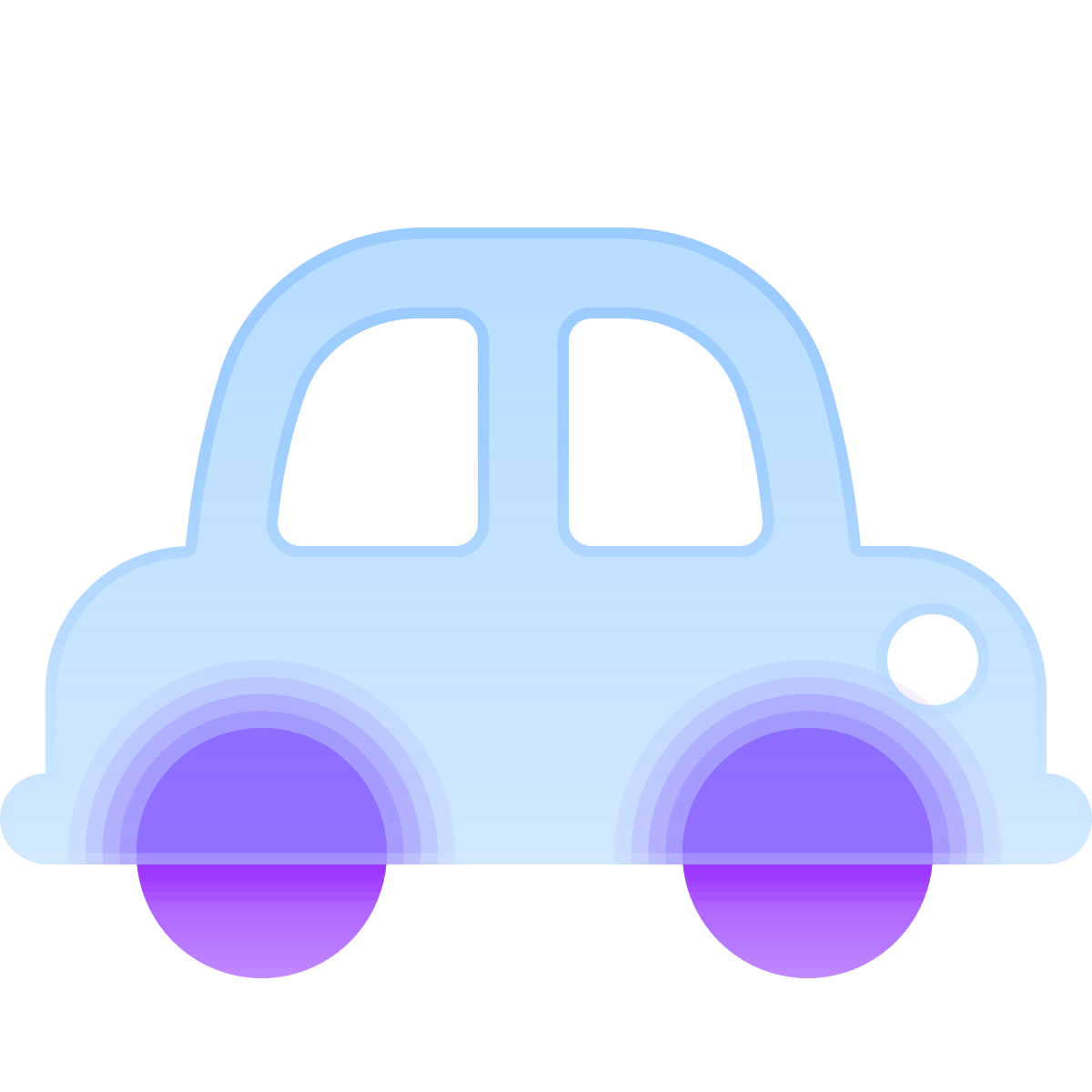 glassmorphism style car icon