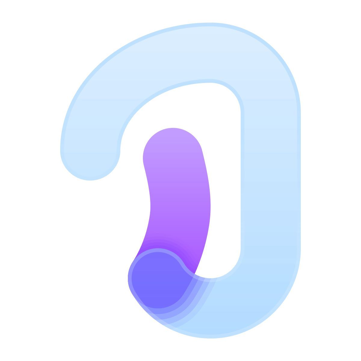 glassmorphism style mousqueton icon