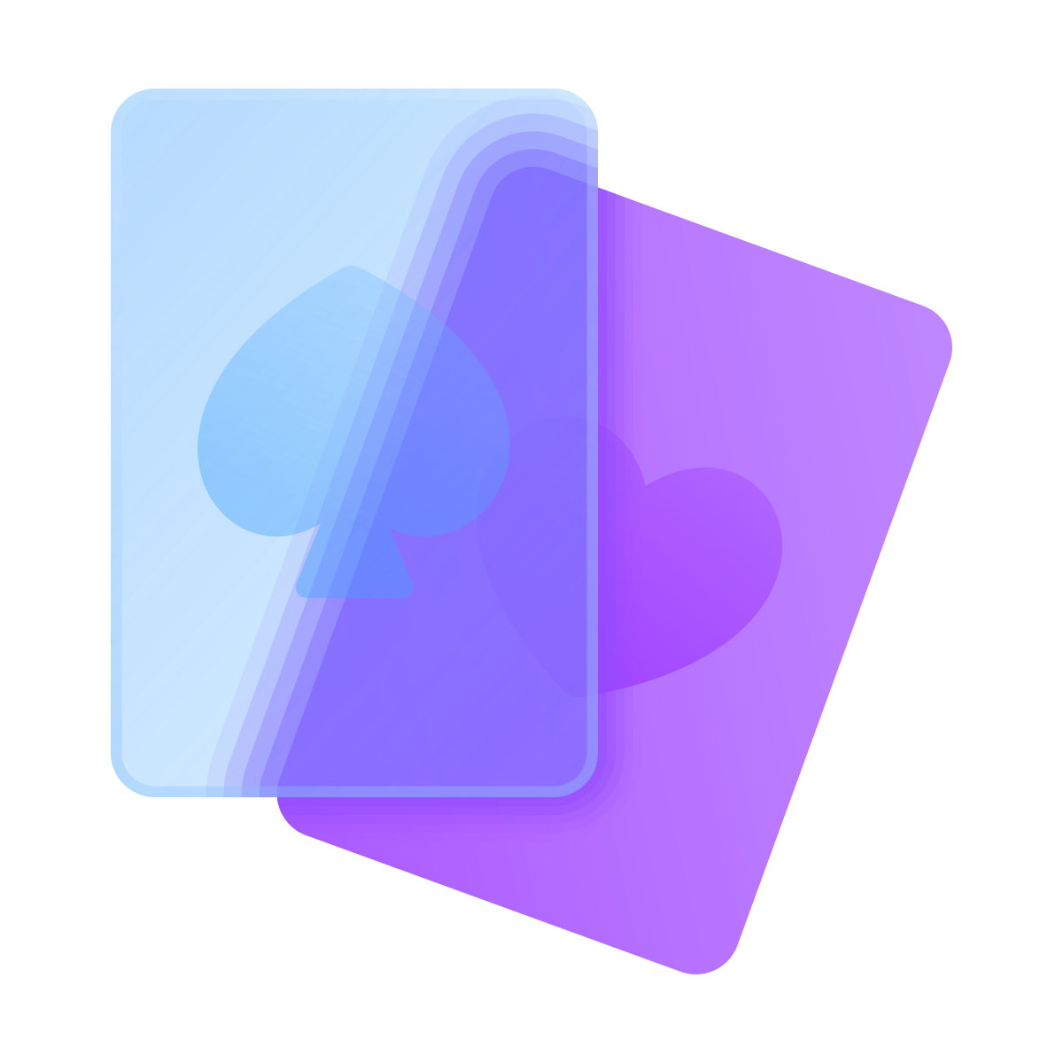 glassmorphism style cards icon