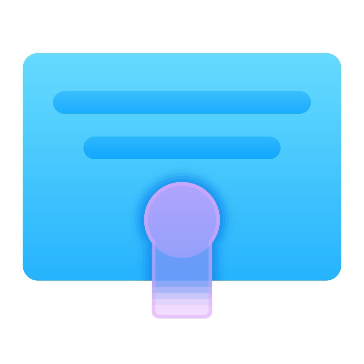 glassmorphism style 1文凭 icon