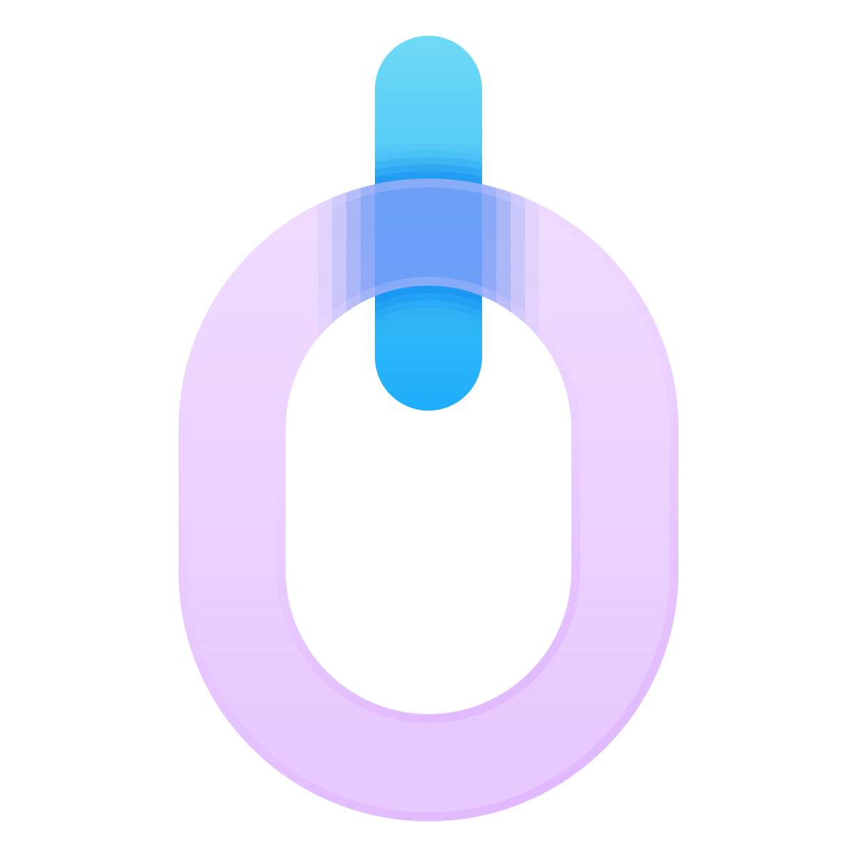 glassmorphism style chain end icon