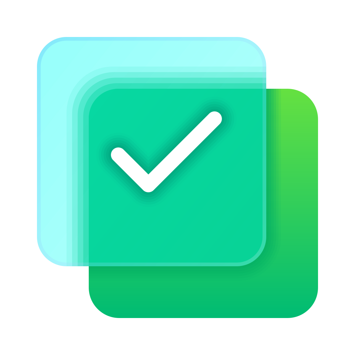 glassmorphism style check all icon