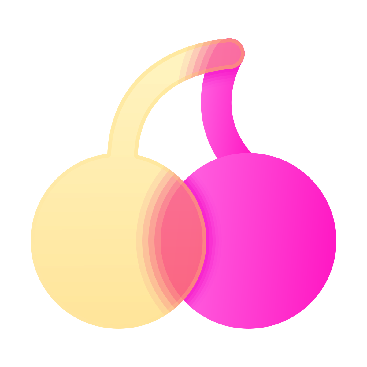 glassmorphism style cherry icon