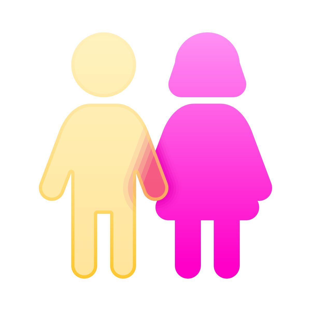 glassmorphism style children icon