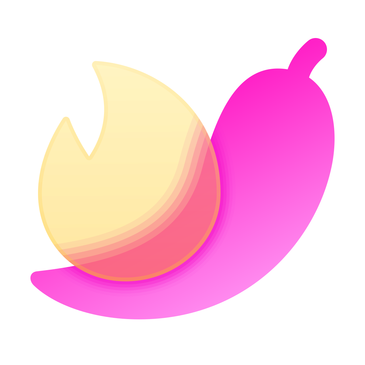 glassmorphism style chili pepper icon
