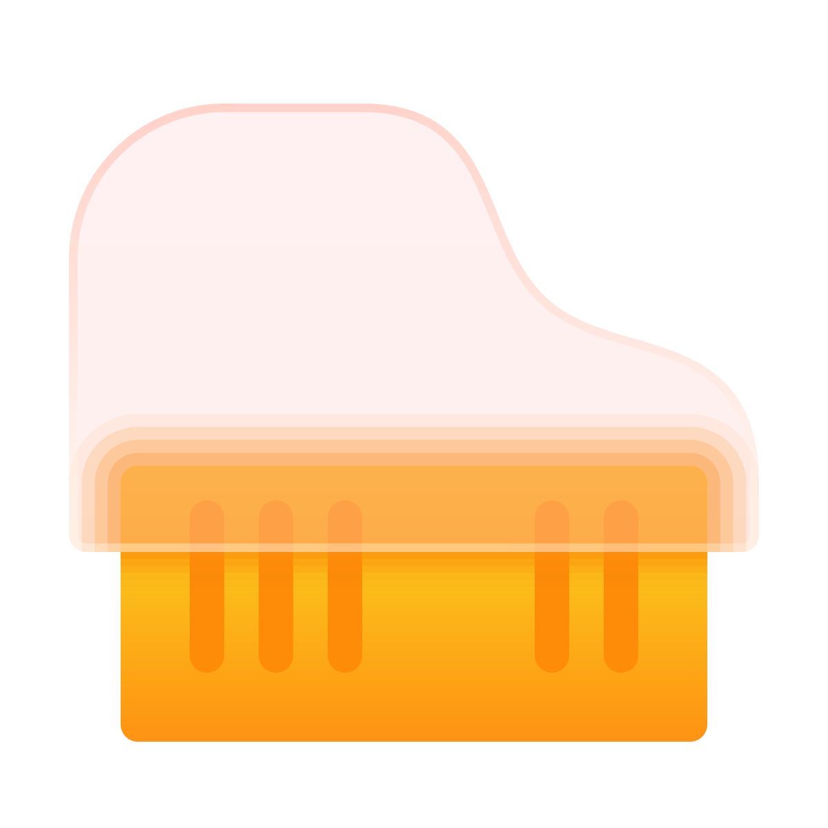 glassmorphism style música clássica icon
