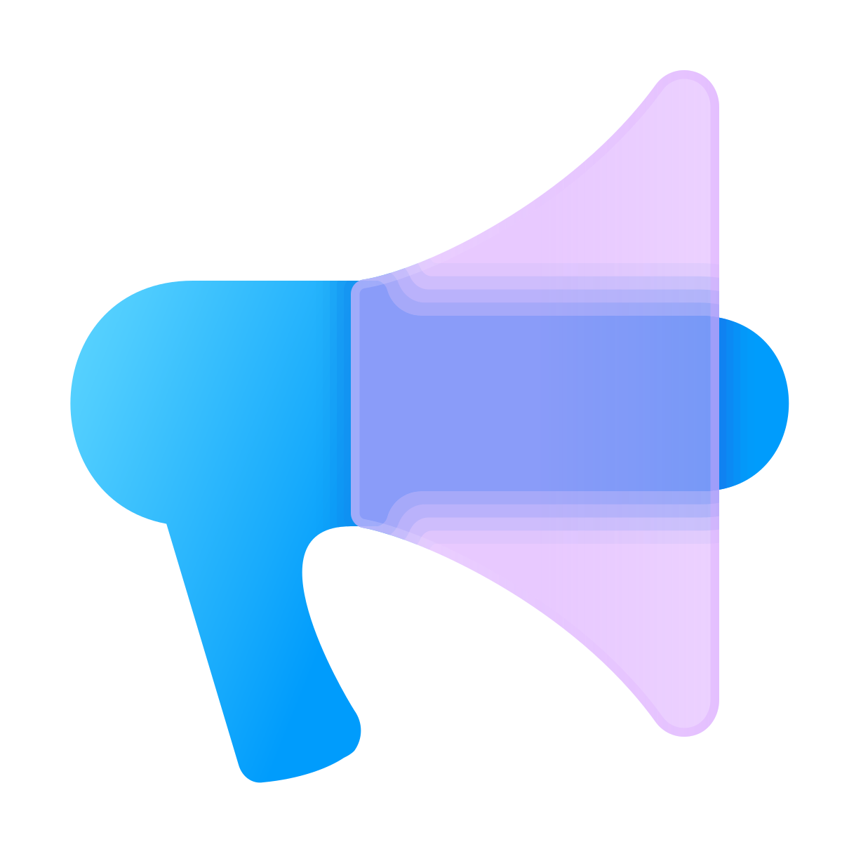 glassmorphism style commercial icon