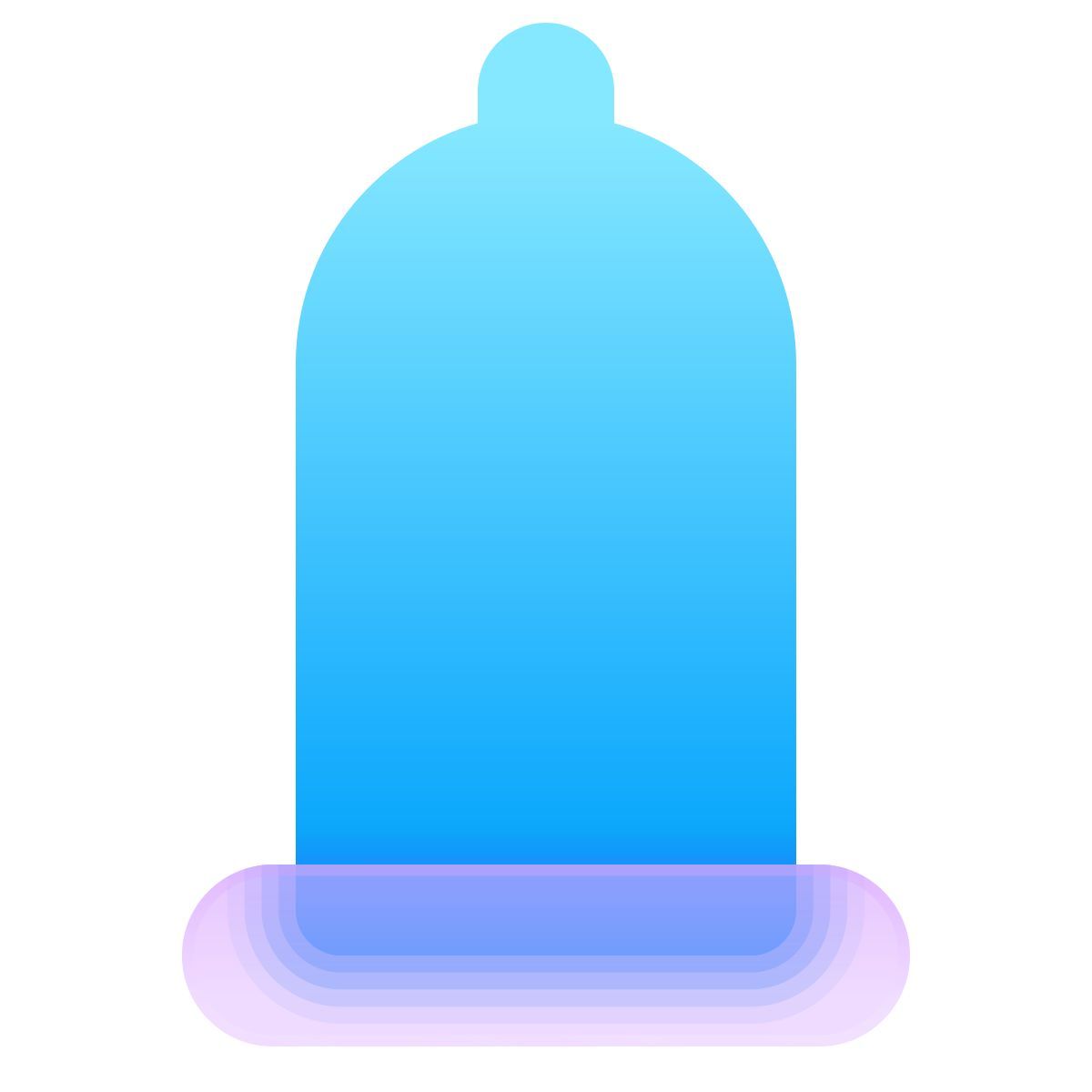 glassmorphism style condom icon