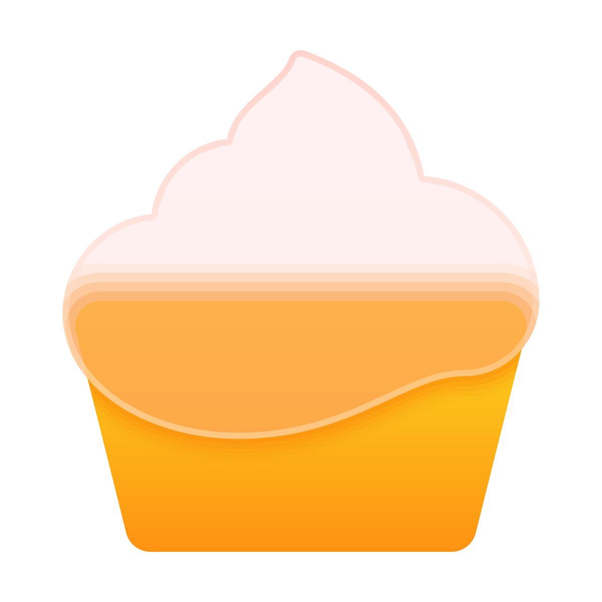 glassmorphism style confiserie icon