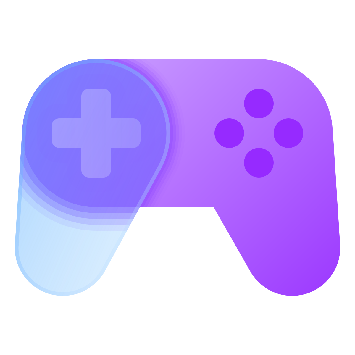 glassmorphism style controller icon