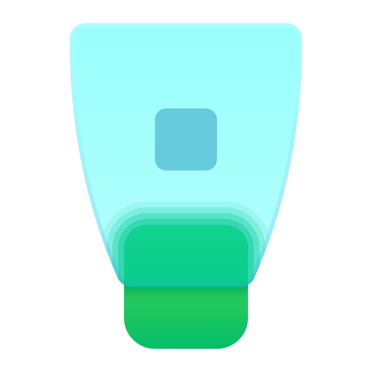 glassmorphism style tubo de creme icon