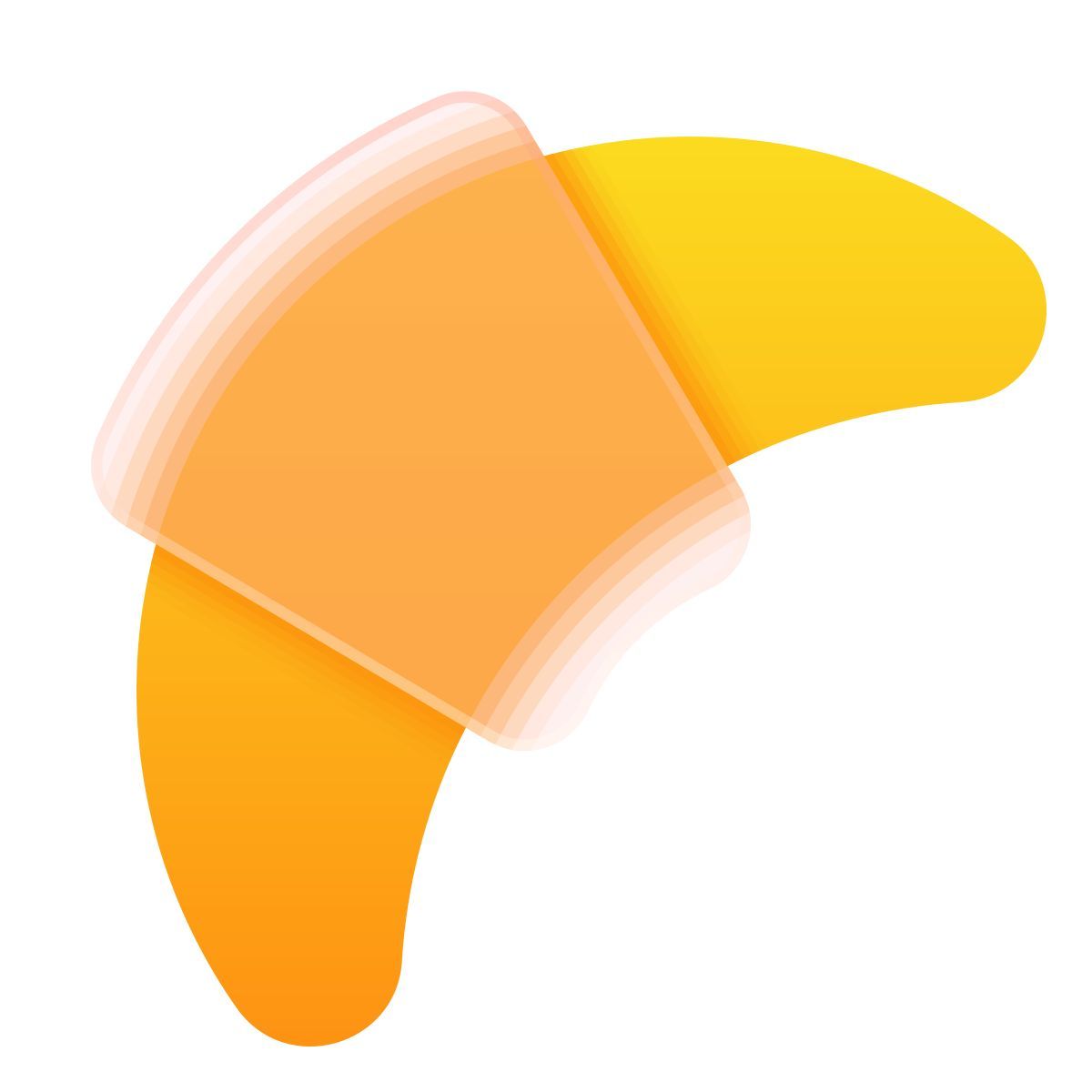 glassmorphism style cruasán icon