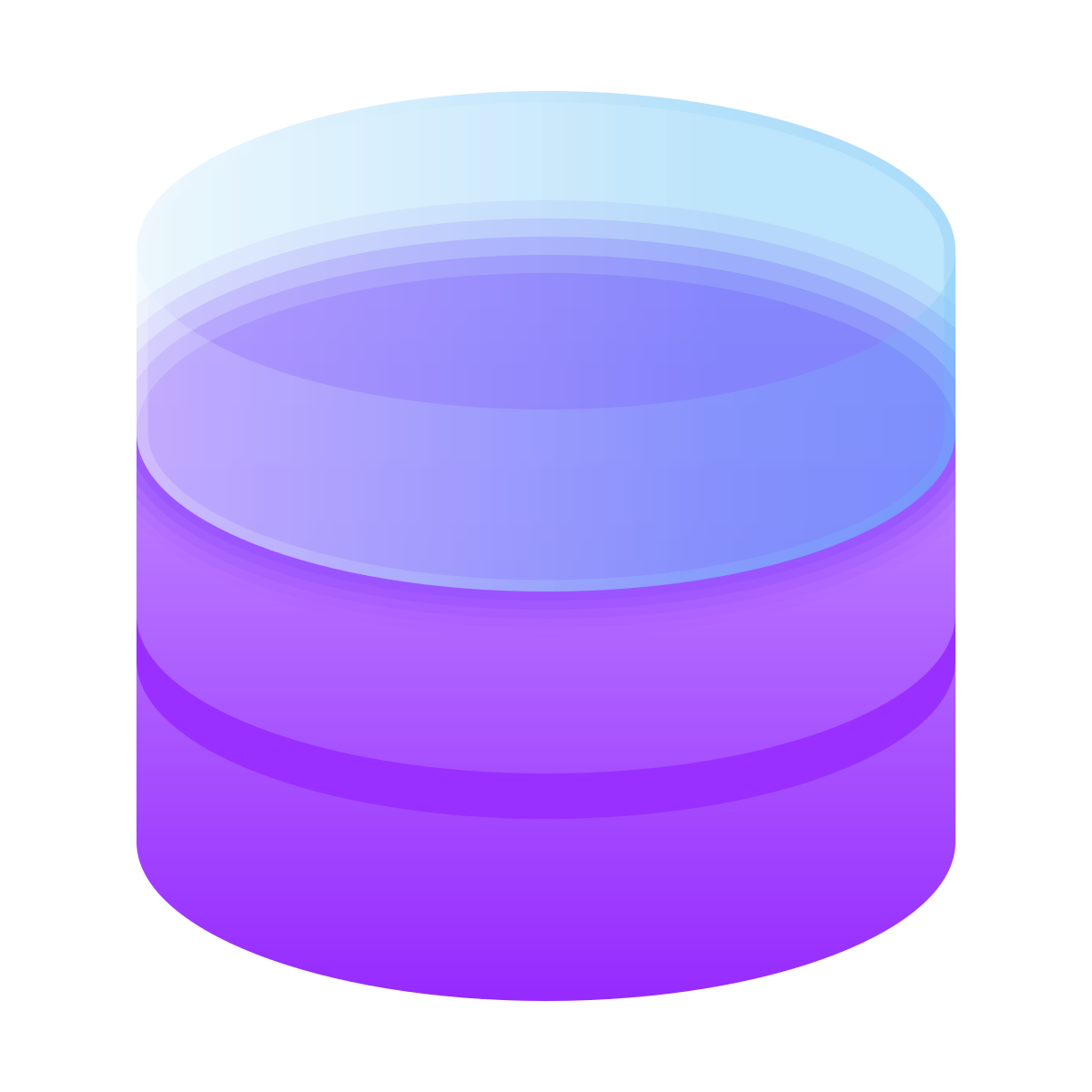 glassmorphism style database icon
