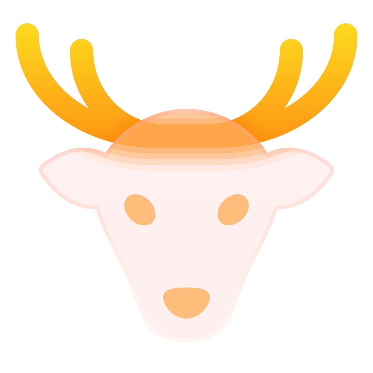 glassmorphism style олень icon