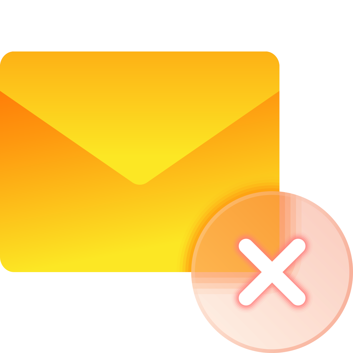 glassmorphism style deleted message icon