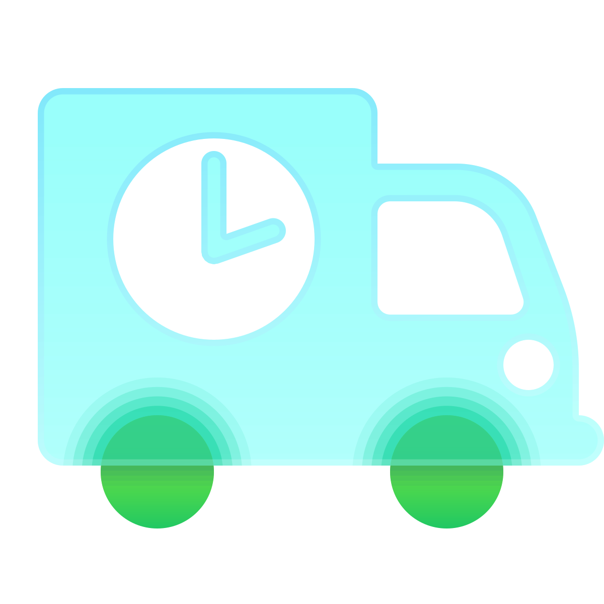 glassmorphism style delivery icon
